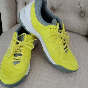 Asics Neon Yellow and Gray Athletic Shoes
